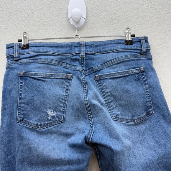 DL1961 Margaux Ankle Skinny Stretch Denim Raw Hem Blue Jeans Womens size 31 - Picture 6 of 13